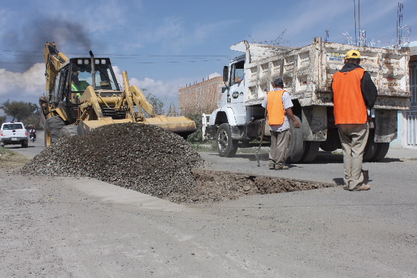 Street repair in Yahualica