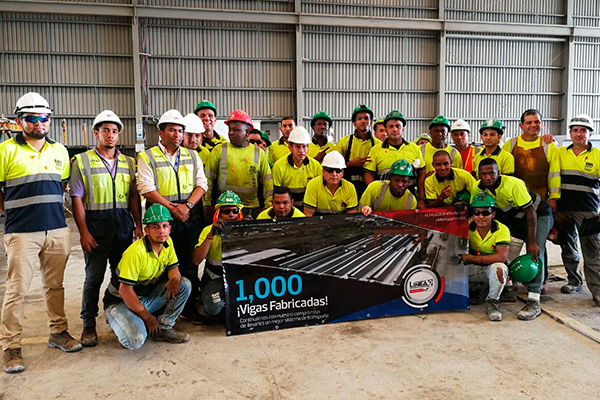FCC Construcción completes the manufacture of the 1,000th U beam for Line 2 of the Panama Metro